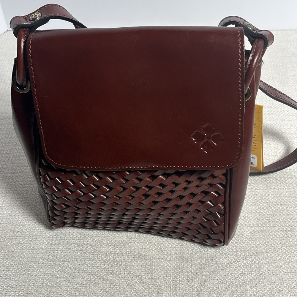 Patricia Nash Marisa Woven Flap Crossbody Bag Vintage Veg Tan⁠